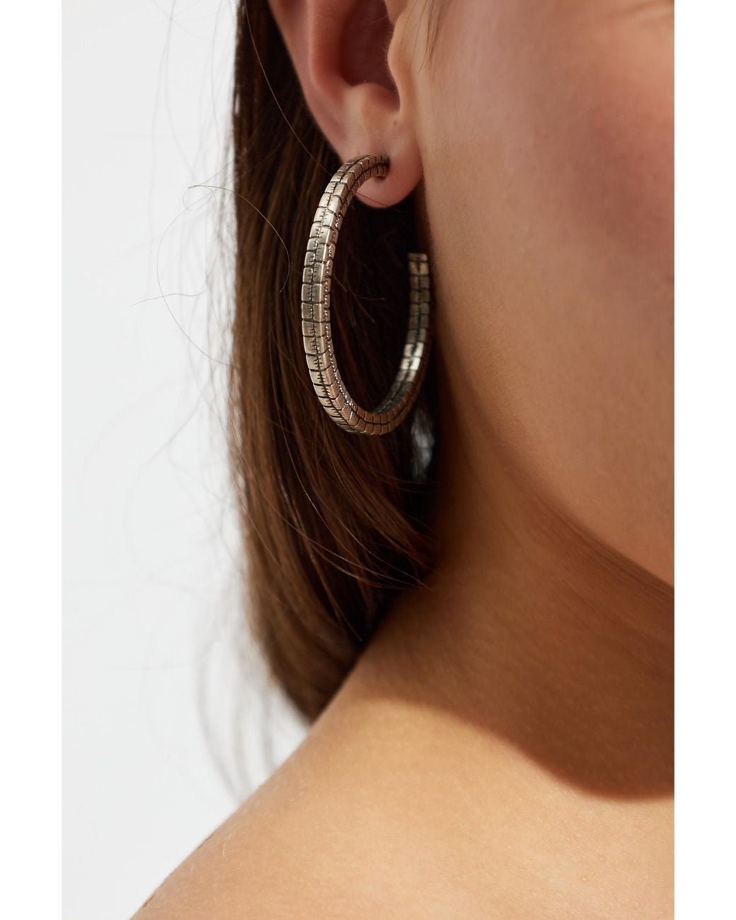 AllSaints Metallic Hoop Earrings