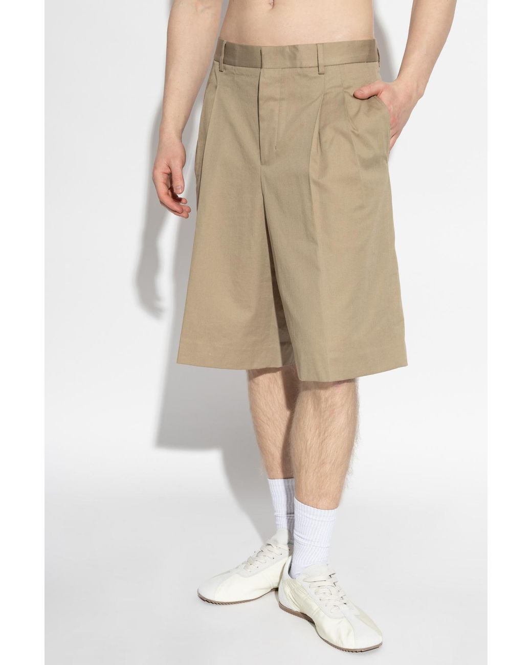AMI Natural Shorts With Pockets for men