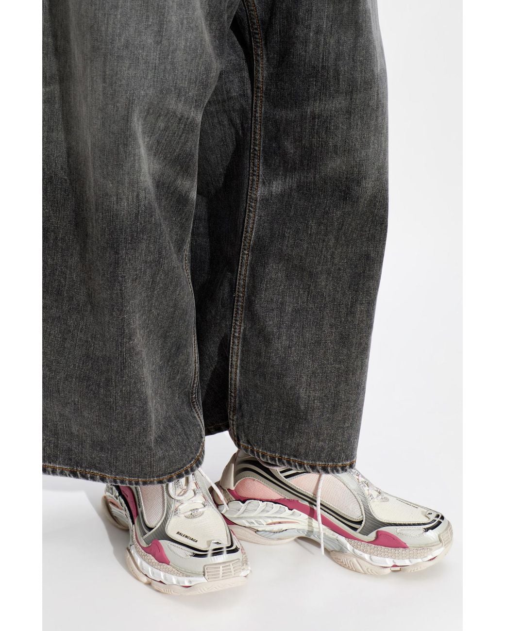 Balenciaga Pink "Triple S 2" Sports Shoes