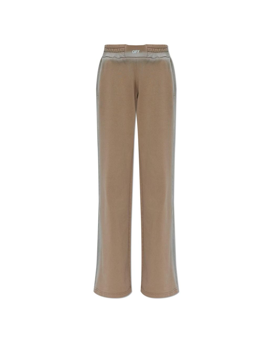 Off-White c/o Virgil Abloh Natural Wide-Leg Sweatpants