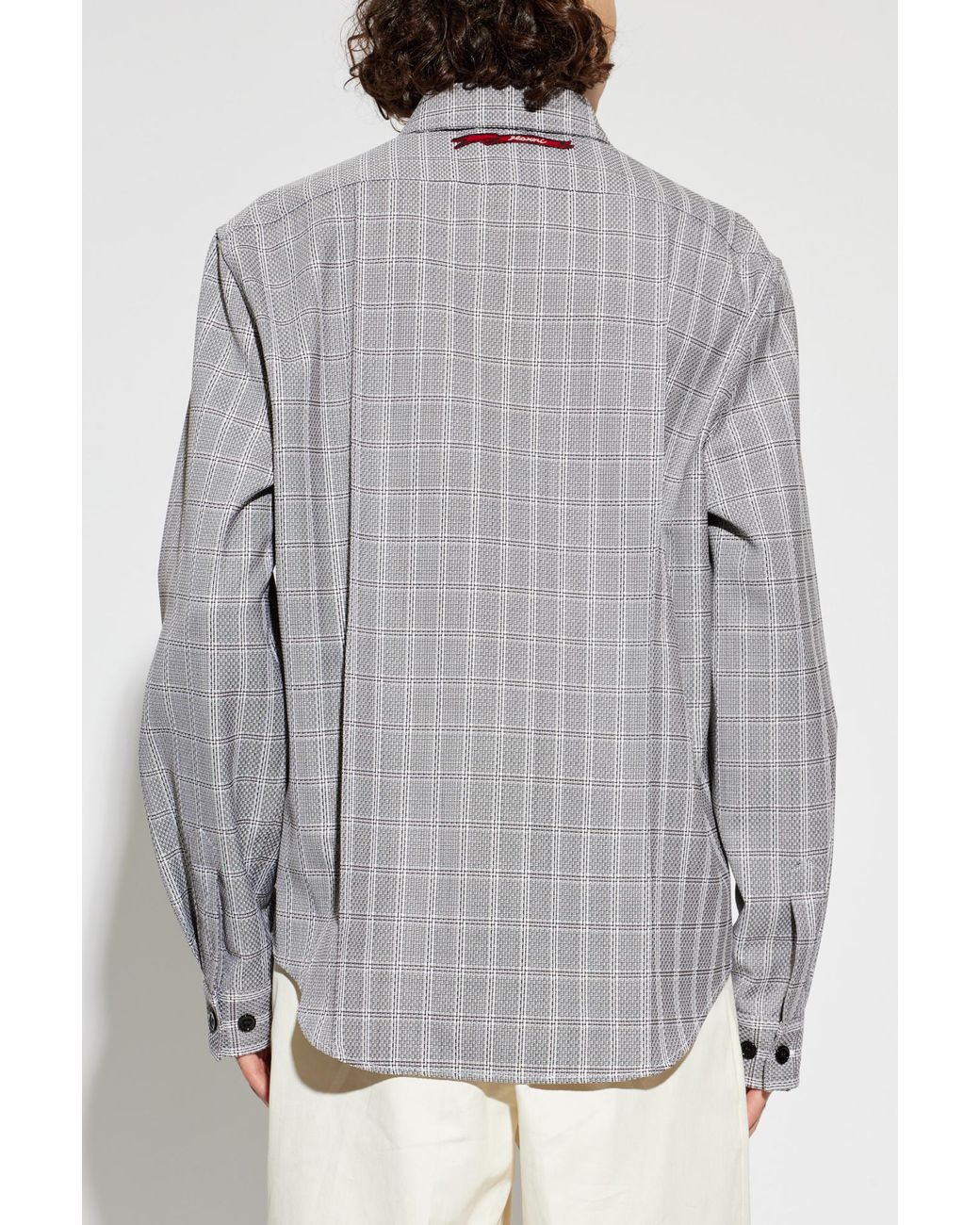 Marni Gray Checked Pattern Shirt for men