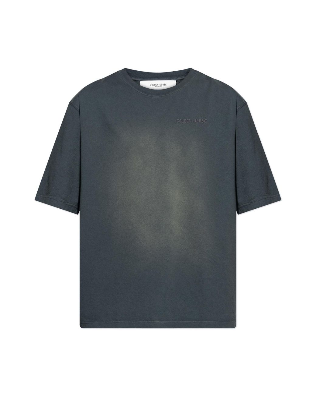 Golden Goose Deluxe Brand Blue T-Shirt With Vintage Effect for men
