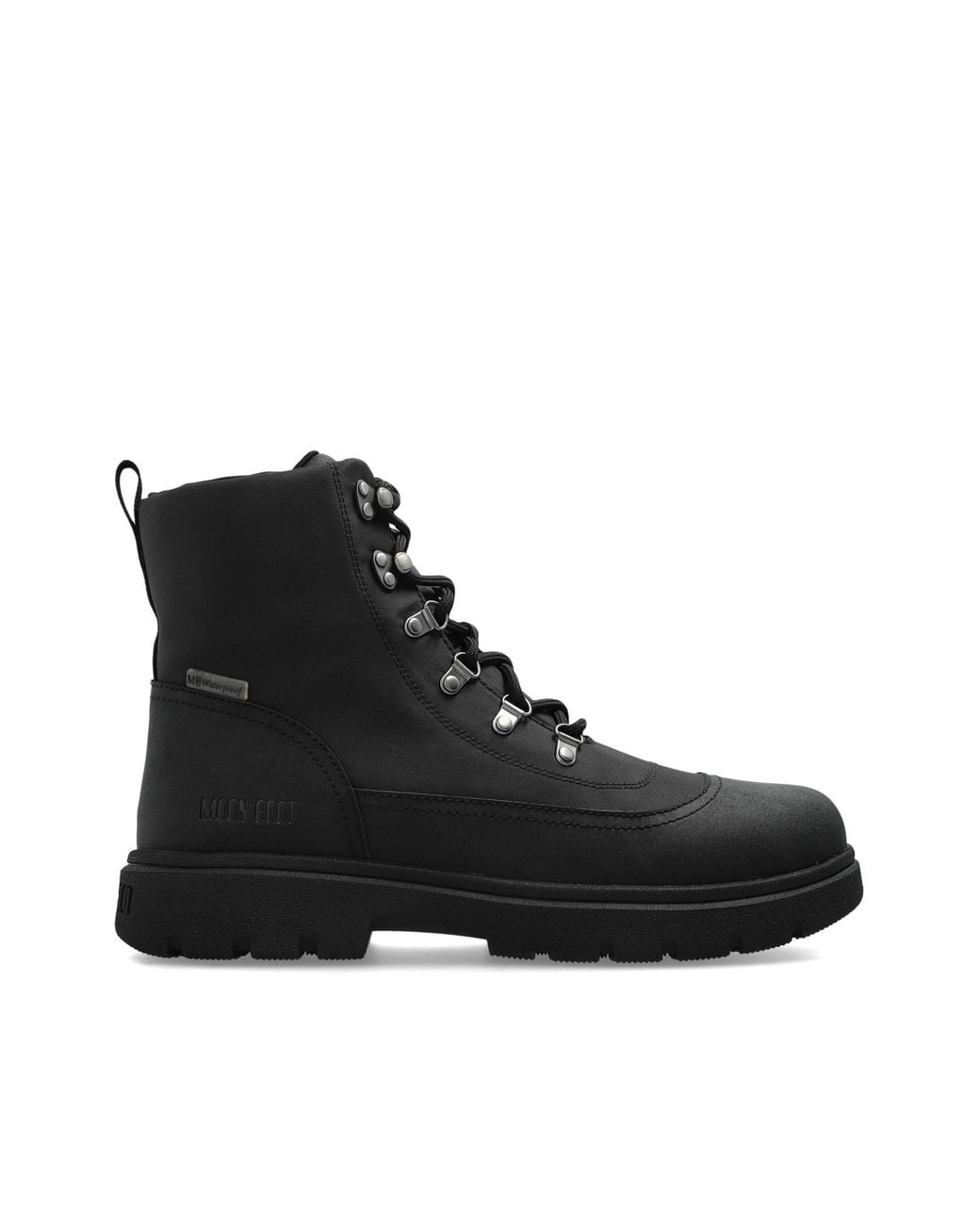 Moon Boot Black 'Combat Boot Nylon' Boots for men