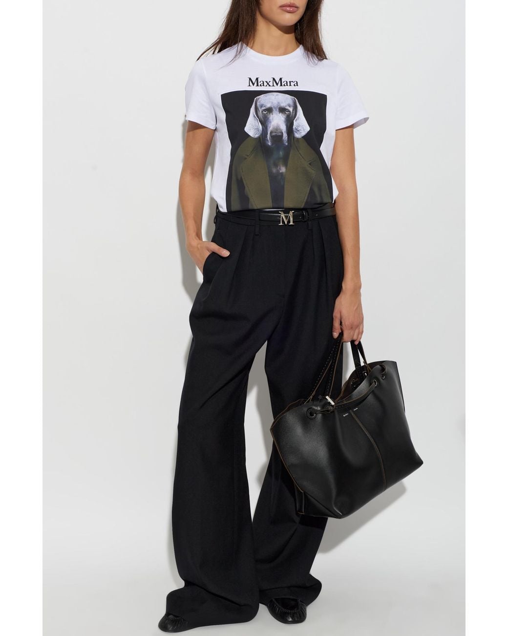 Max Mara White T-Shirt 'Calca'