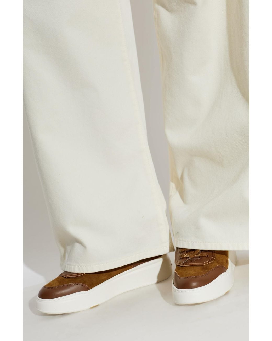 Max Mara Brown Suede Sports Shoes