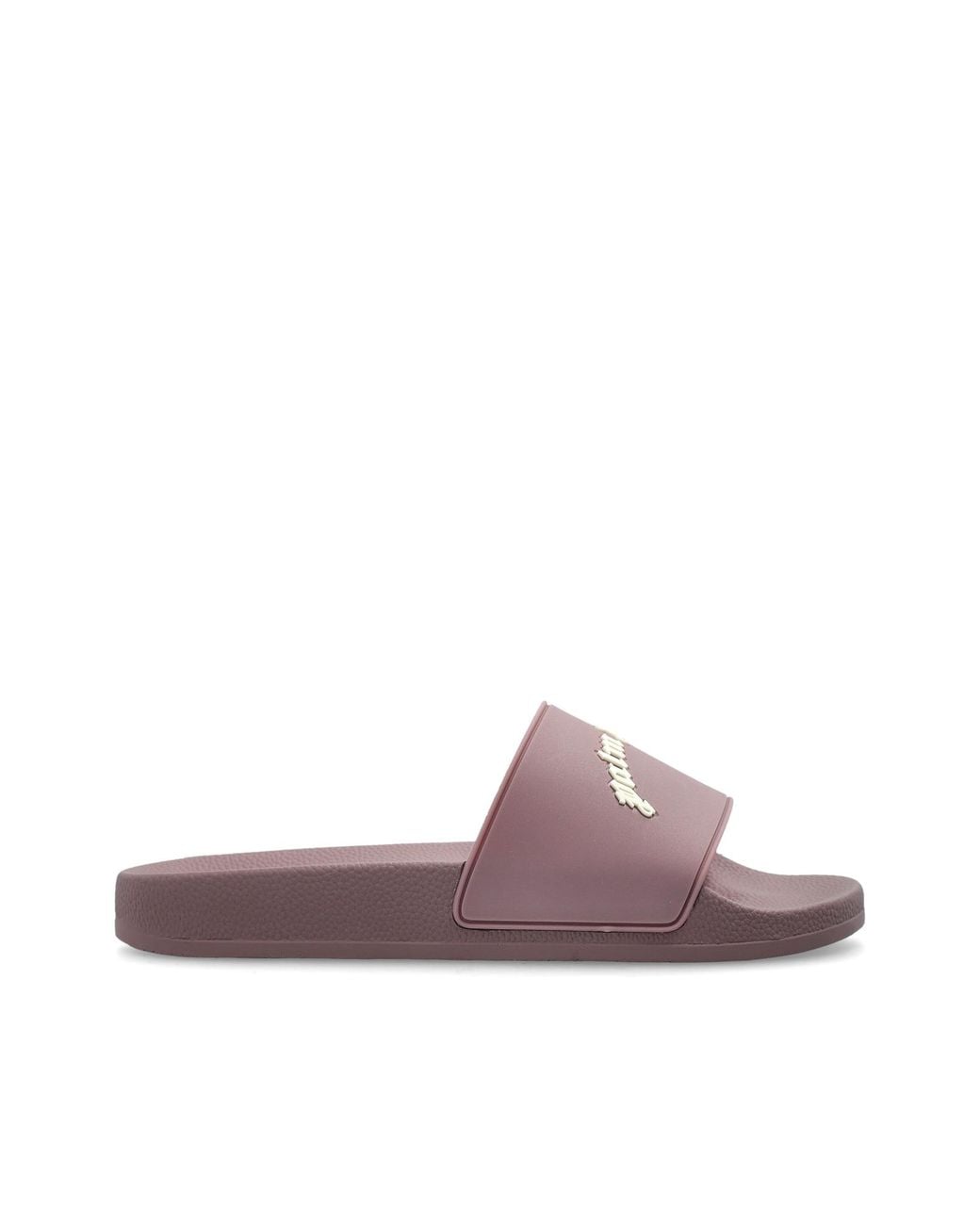 Palm Angels Purple Logo Slide Sandals