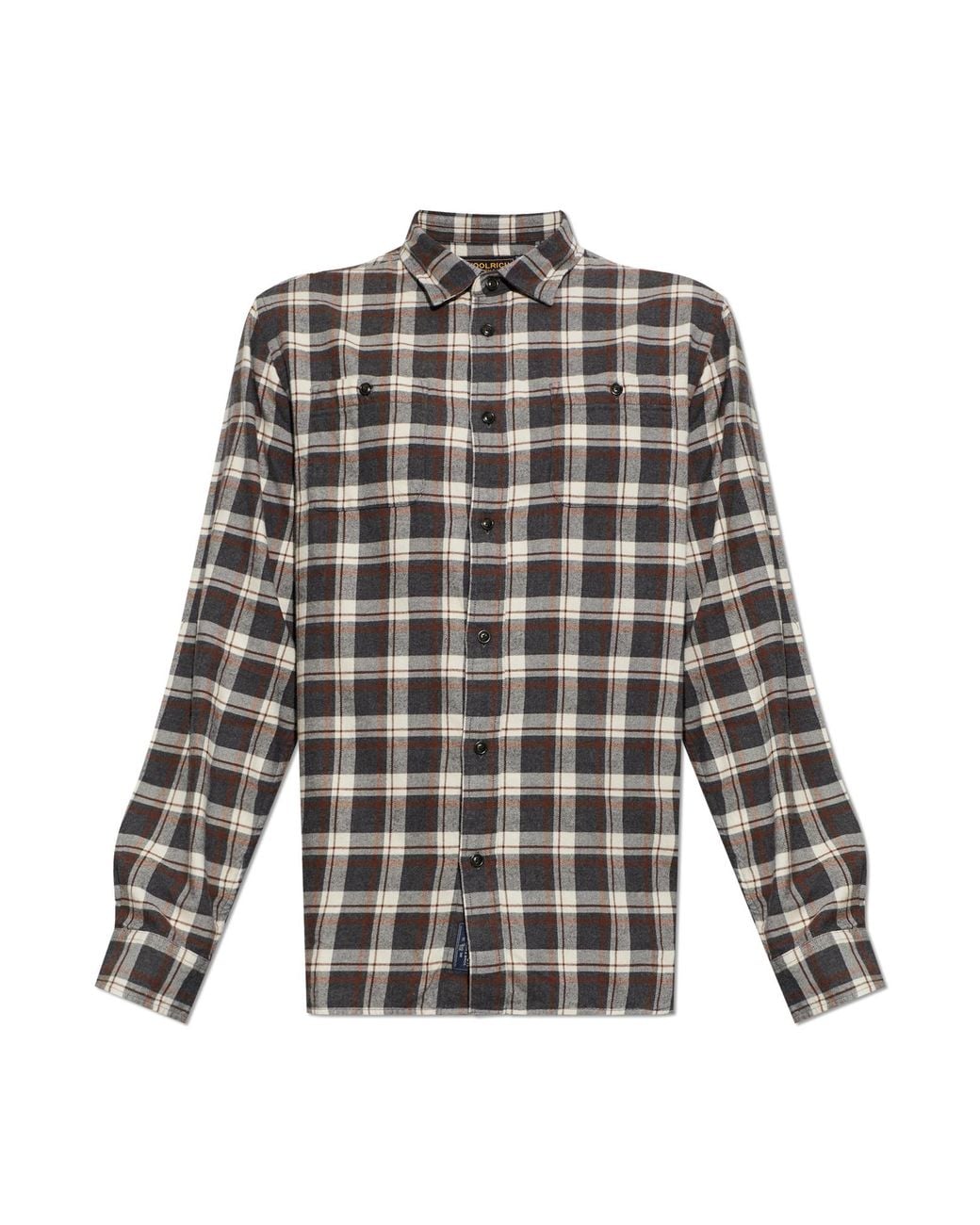 Woolrich White Checked Shirt for men