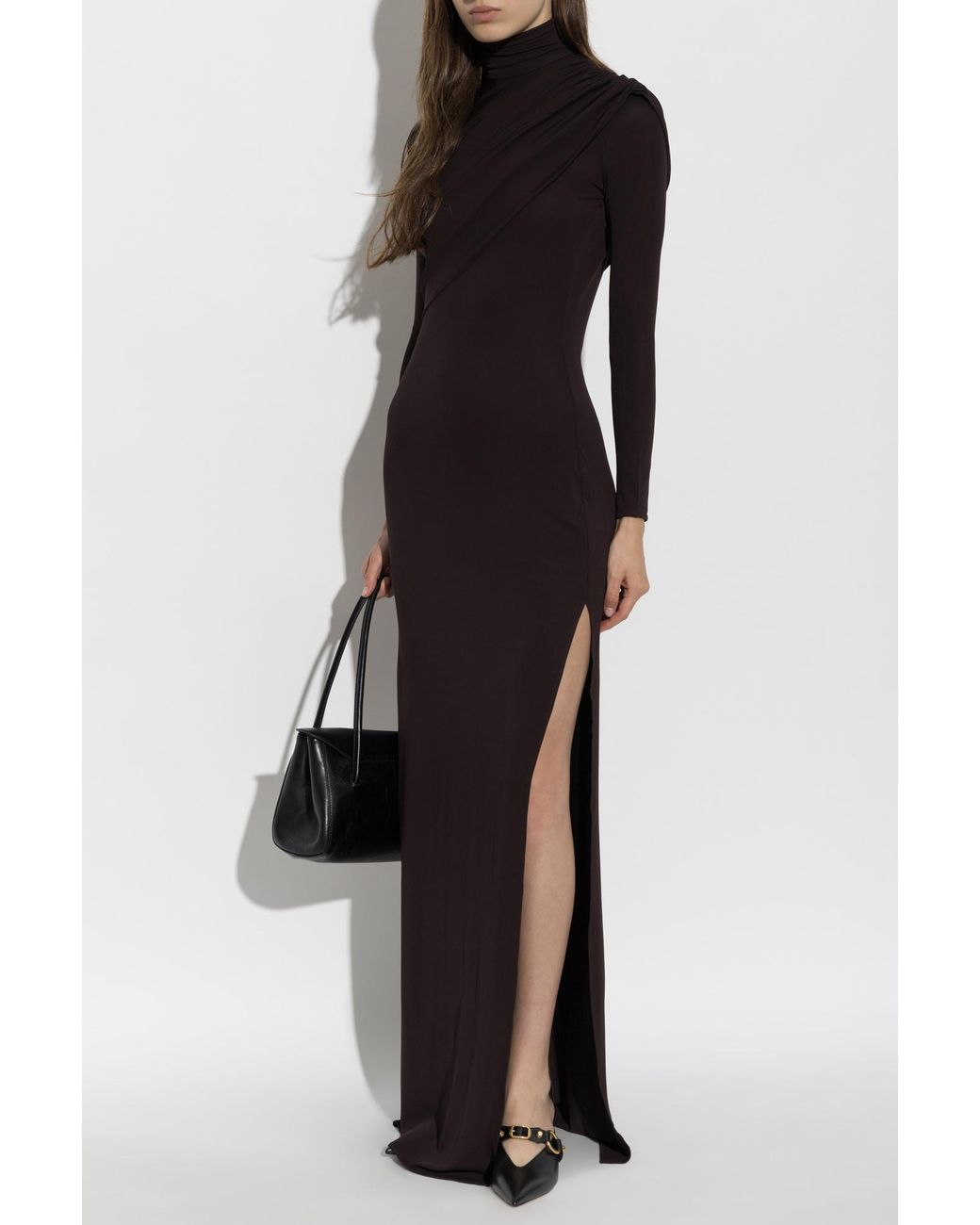 Courreges Black Dress With A Turtleneck
