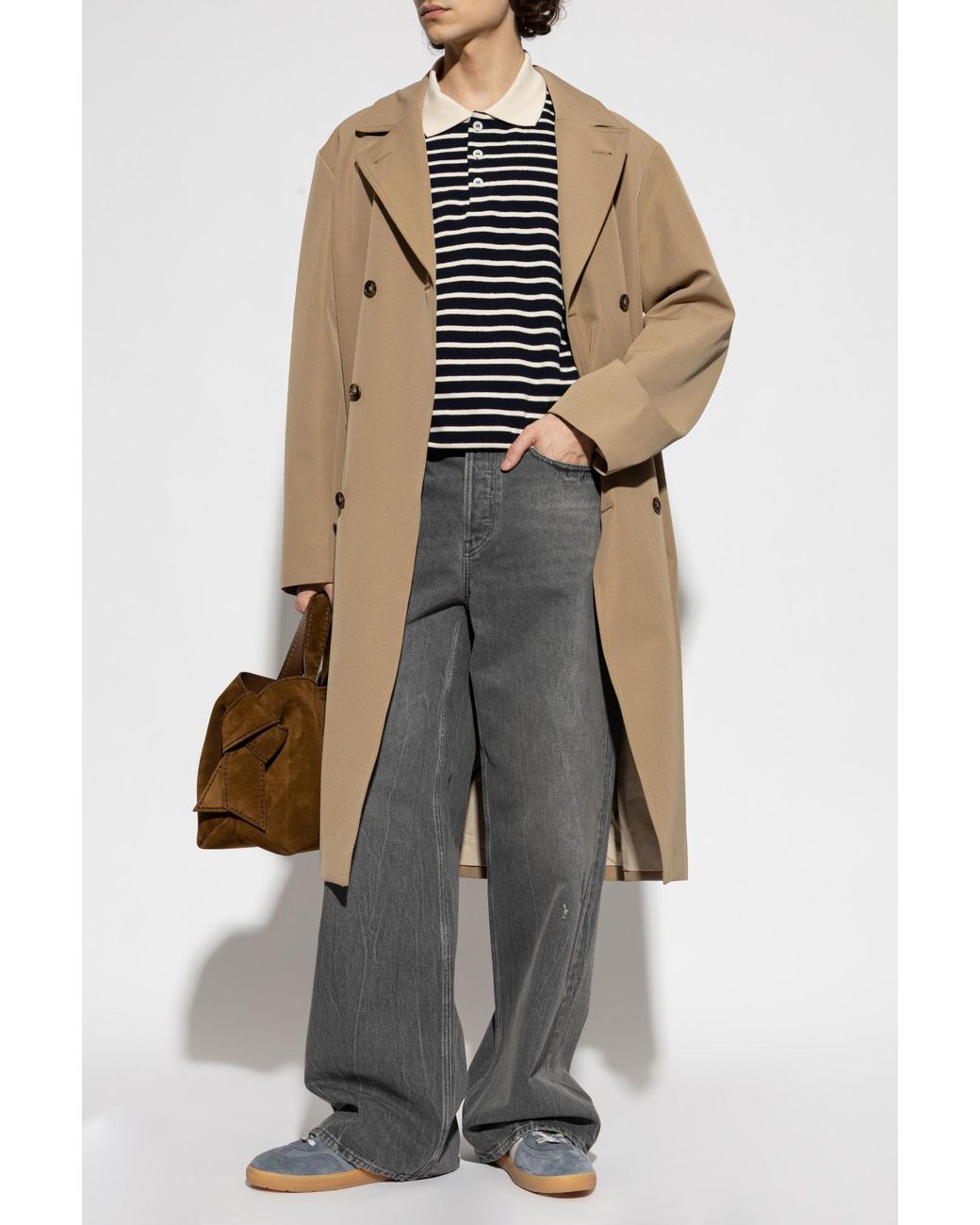 A.P.C. Natural Double-Breasted Coat for men