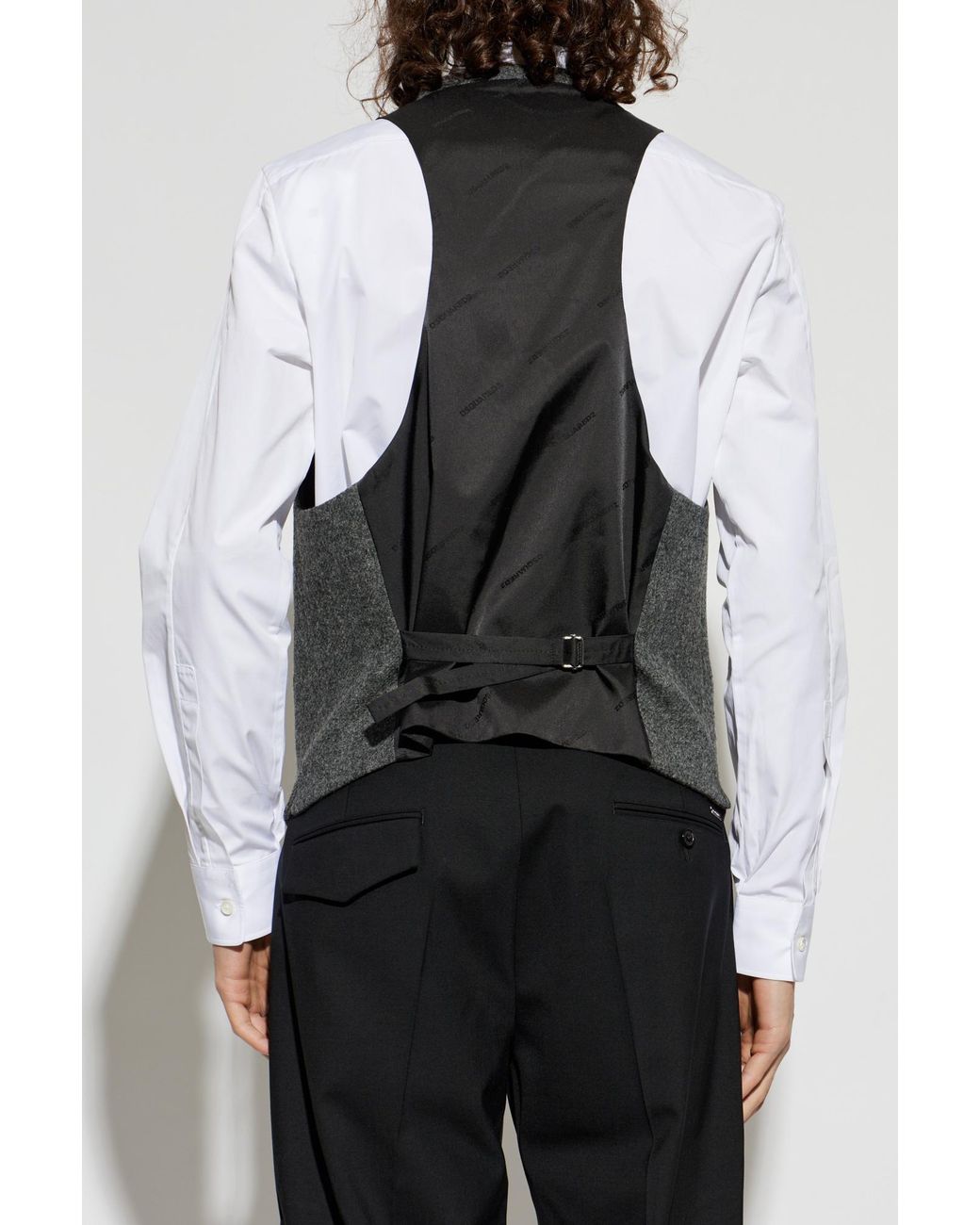 DSquared² Black Wool Vest for men