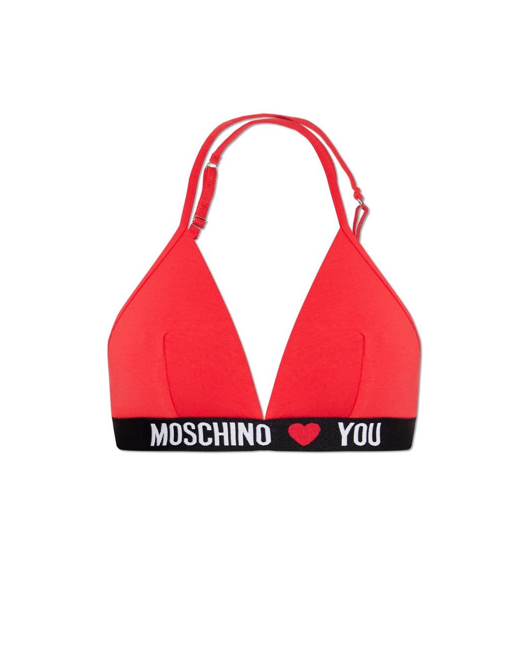 Moschino Red Bra With Logo