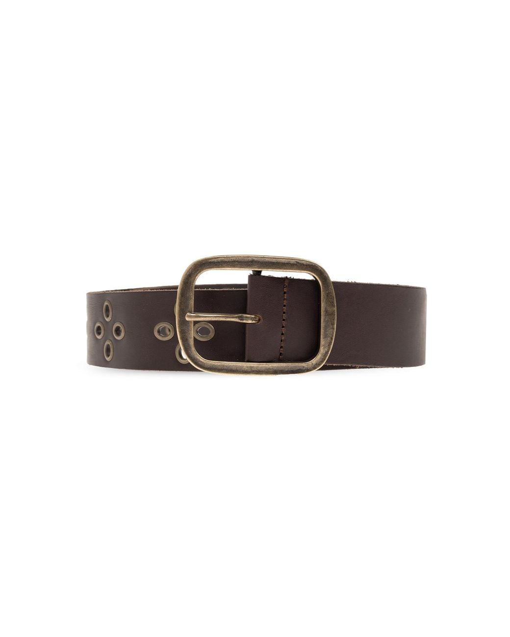 DSquared² Brown Leather Belt With Studs for men