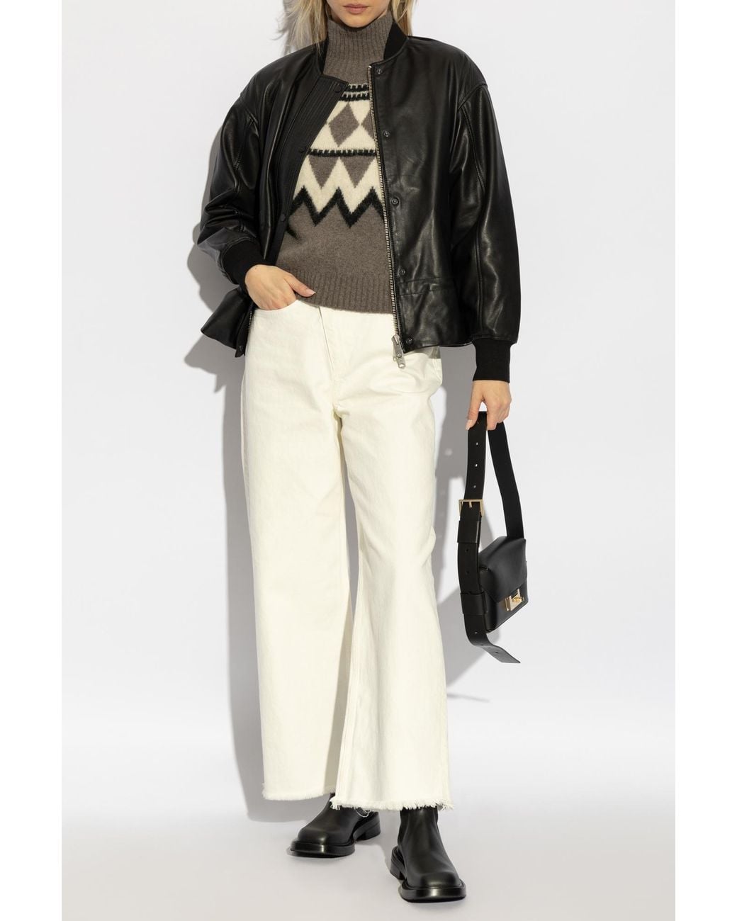 AllSaints Black Leather Jacket Sofi