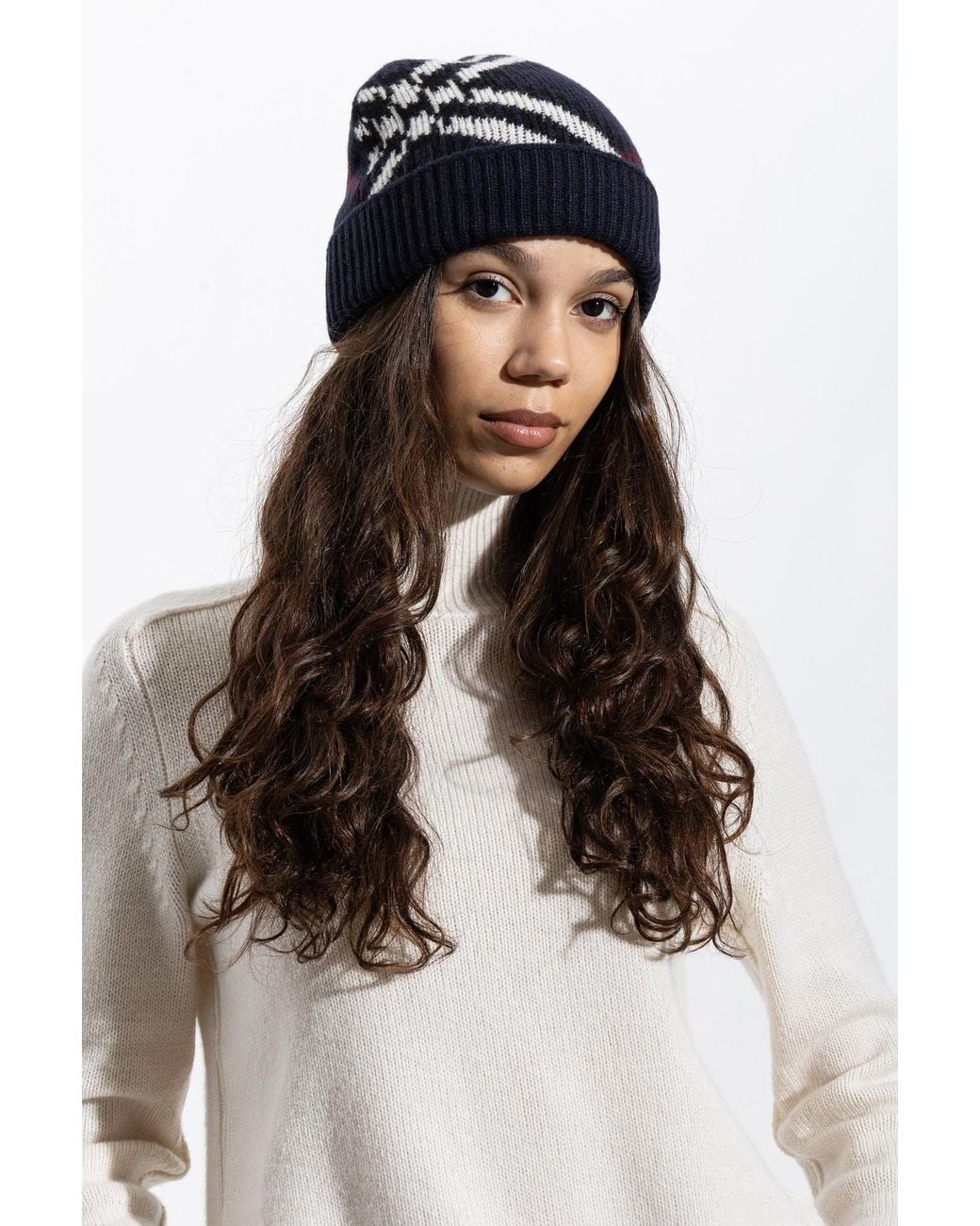 Burberry Blue Cashmere Beanie