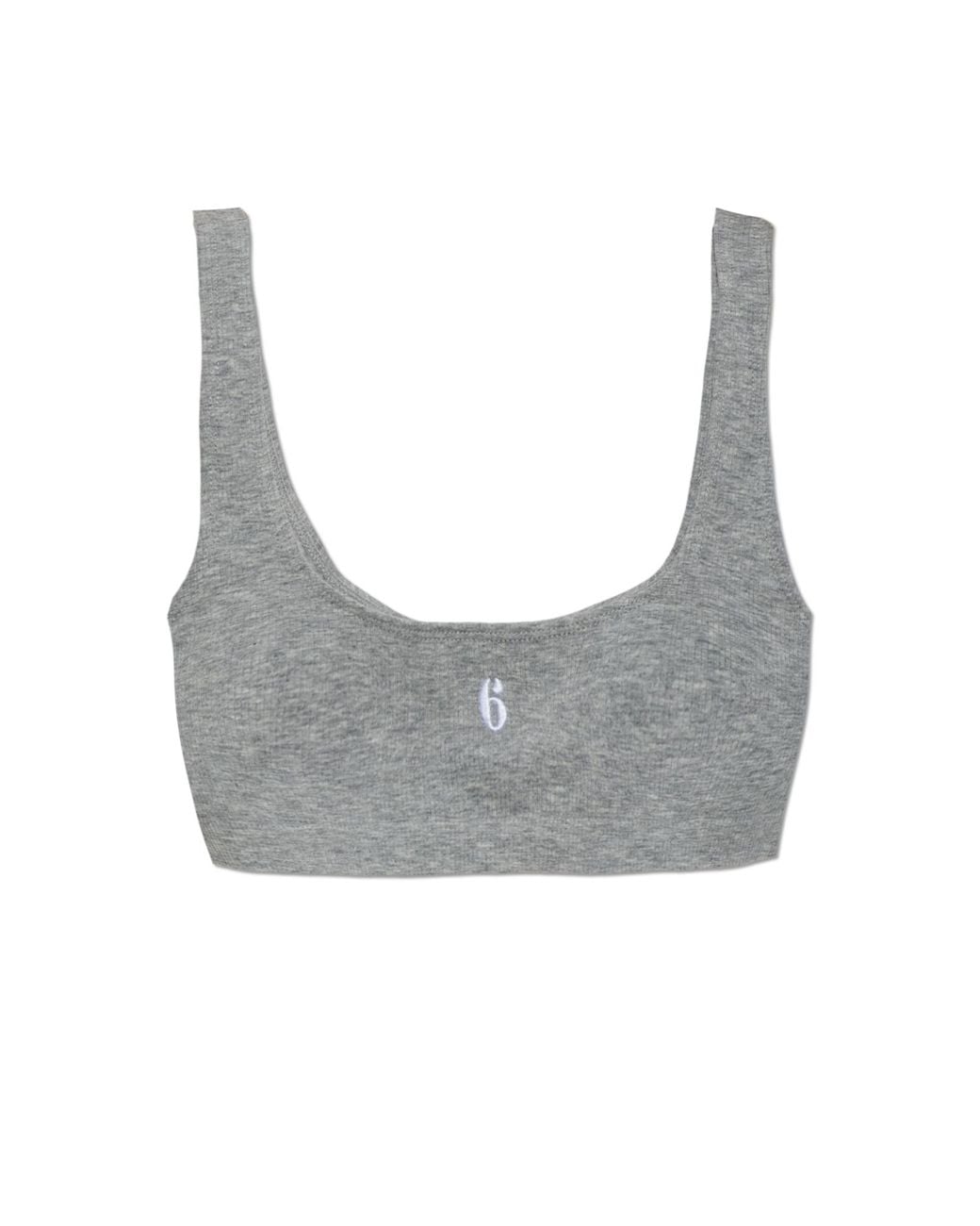 MM6 by Maison Margiela Gray Bra With Logo