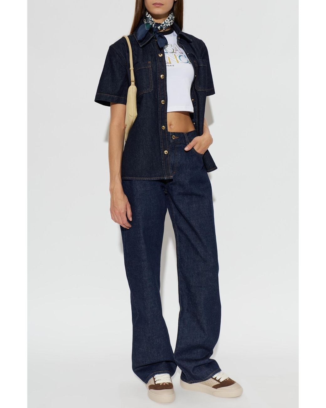 Casablanca Blue Straight-Leg Jeans