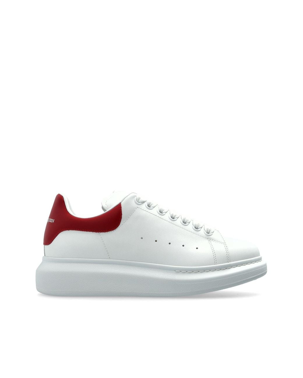 McQueen White Leather Shoes With Logo