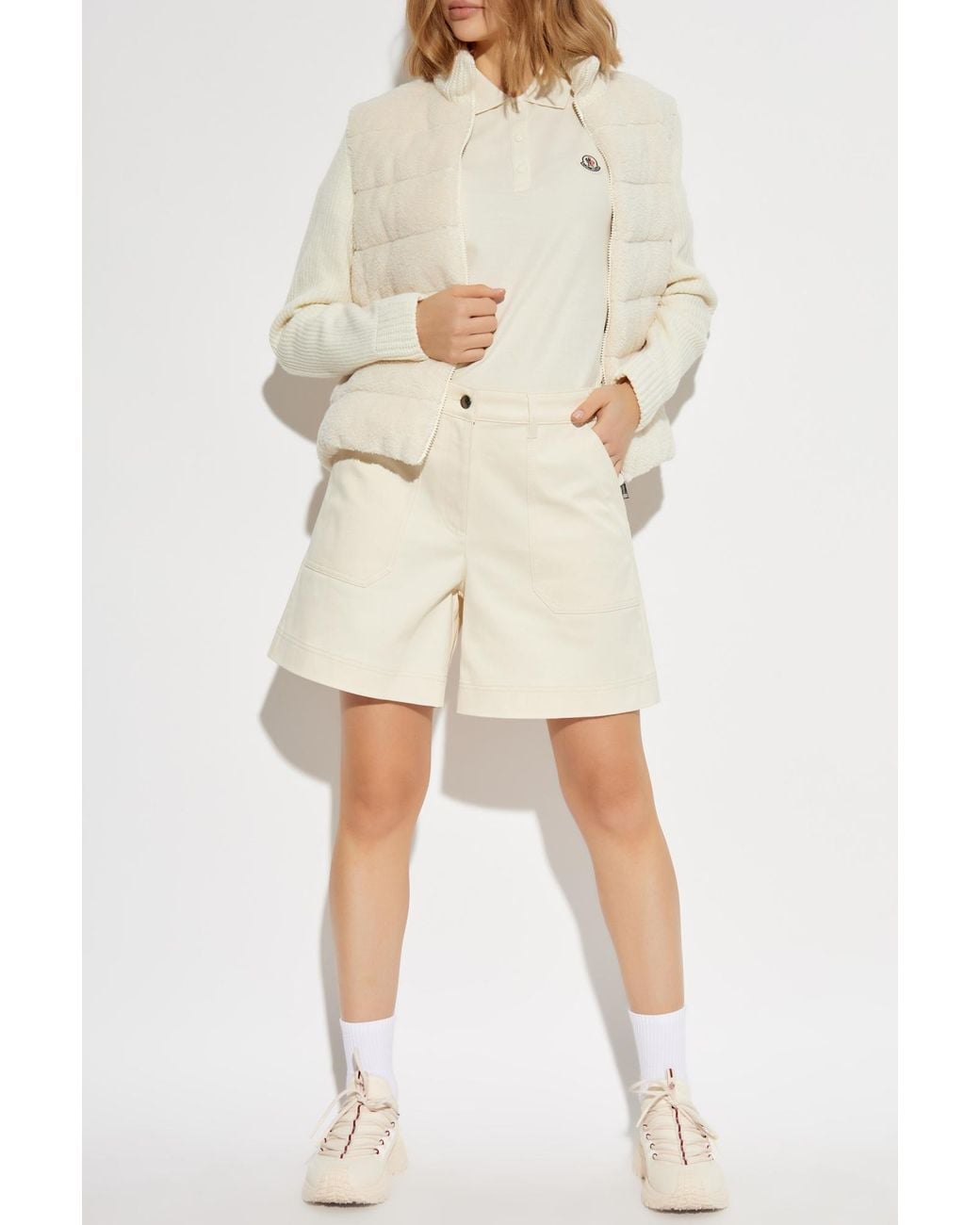 Moncler Natural Shorts With Pockets