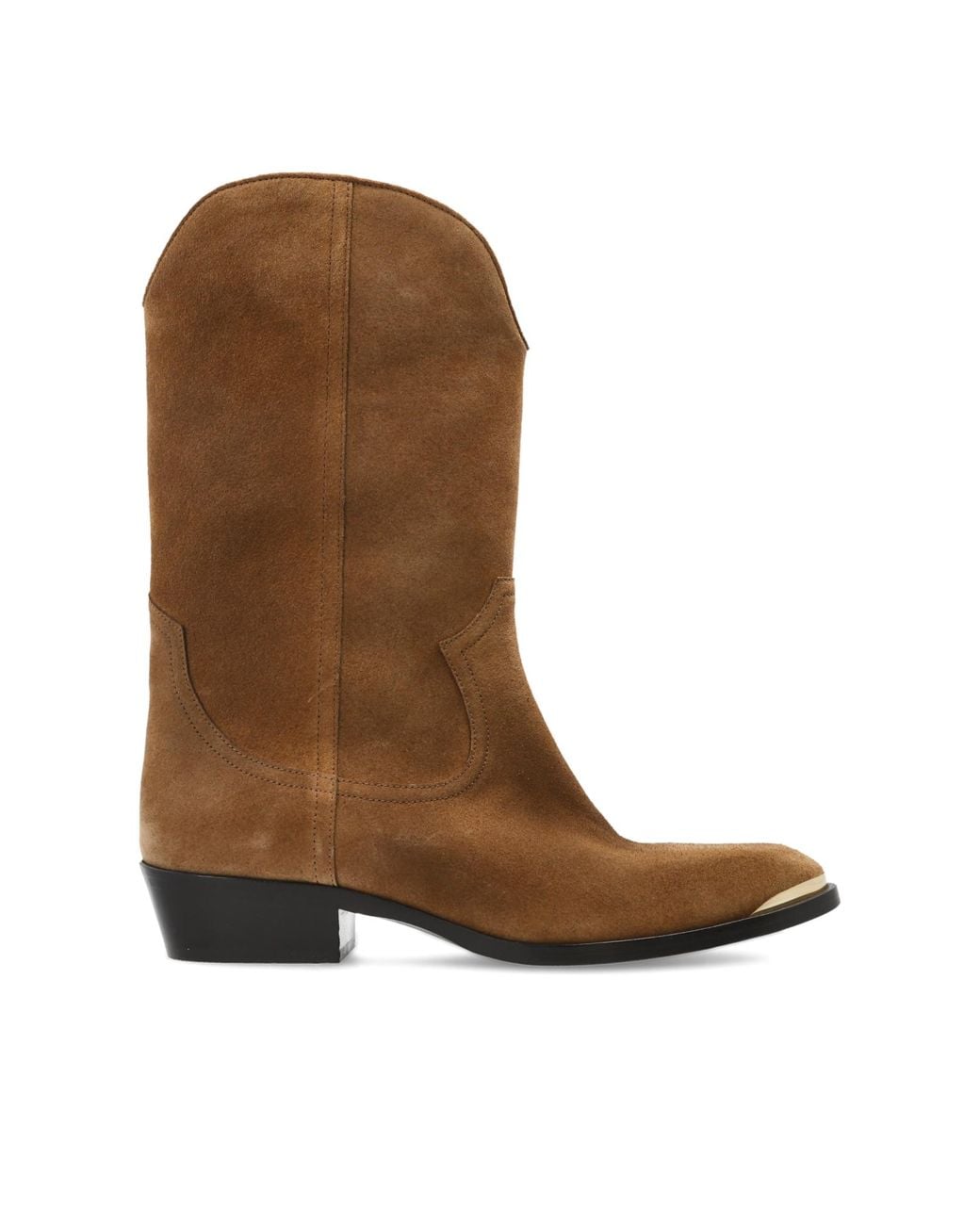 Isabel Marant Brown Elbana' Heeled Ankle Boots
