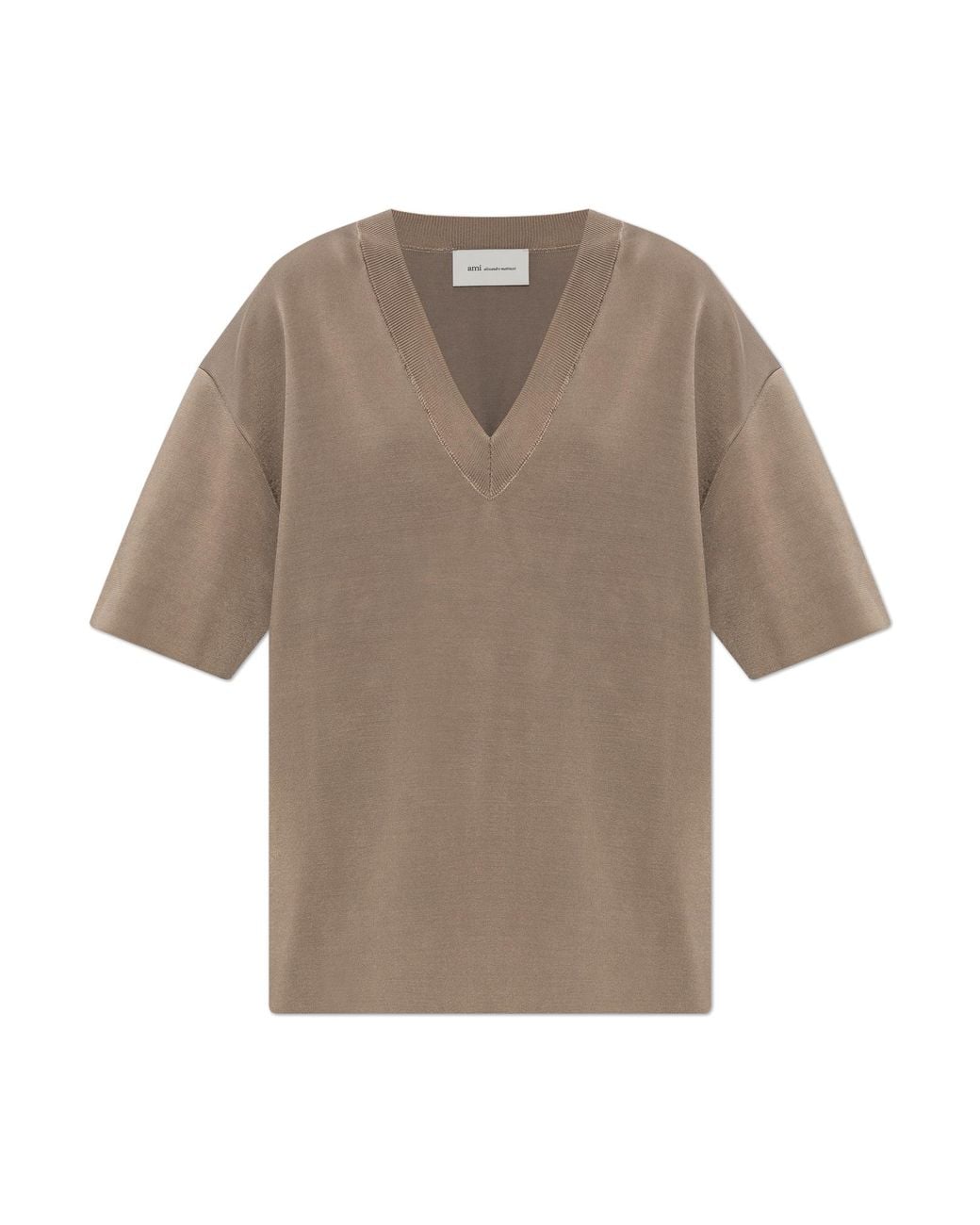 AMI Natural V-Neck T-Shirt