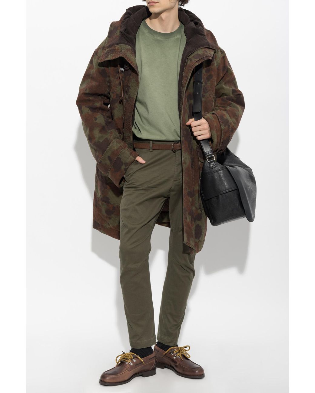 DSquared² Green Insulated Jacket With Hood for men