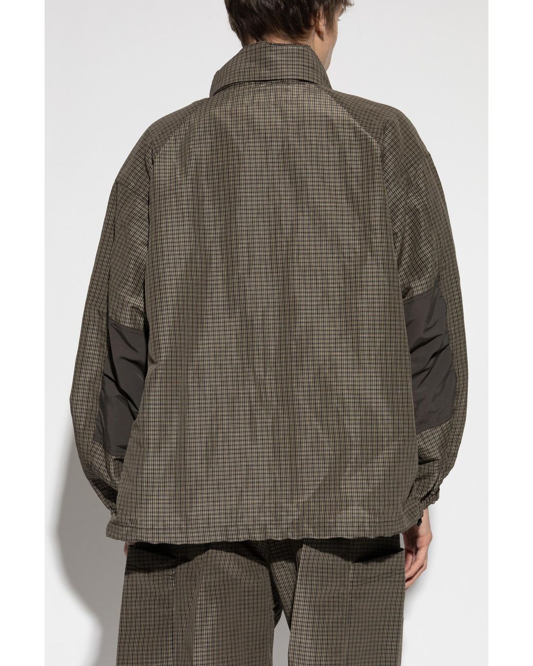 Comme des Garçons Brown Plaid Pattern Jacket for men