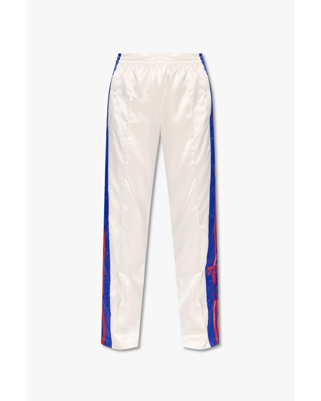 adidas Originals Satin Trousers With Logo in White Lyst