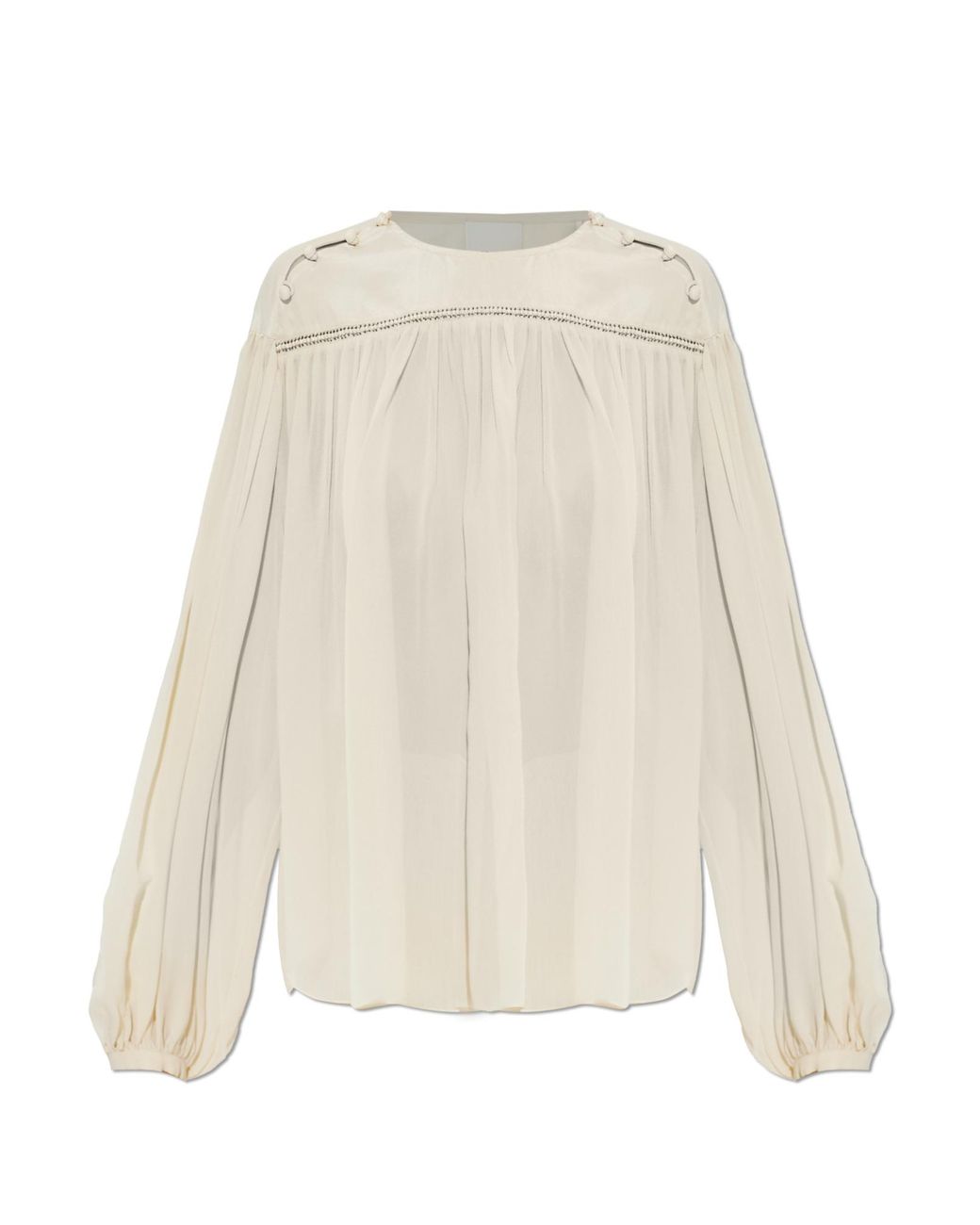 Isabel Marant Natural Silk Top "Nuna"