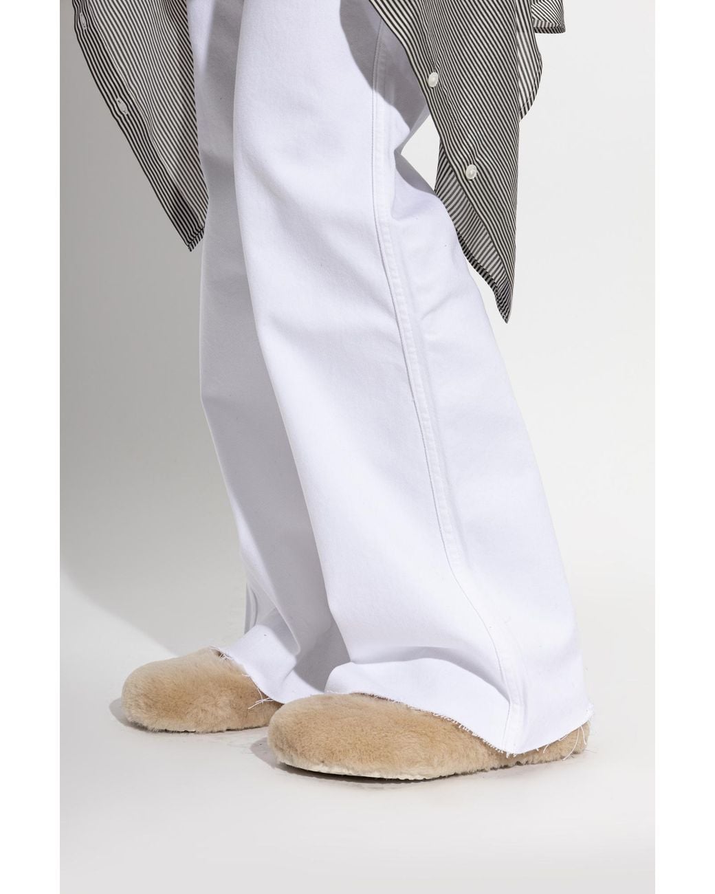 Birkenstock White Ballet Flats 'Santa Clarita'