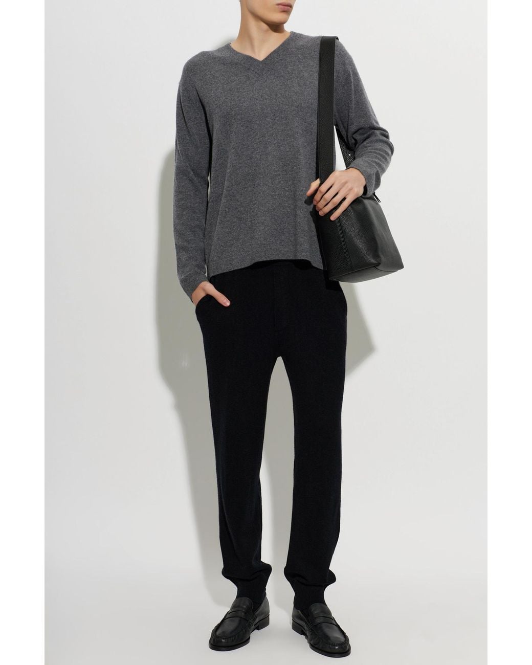 Lisa Yang Gray Cashmere Sweater 'Clayton' for men