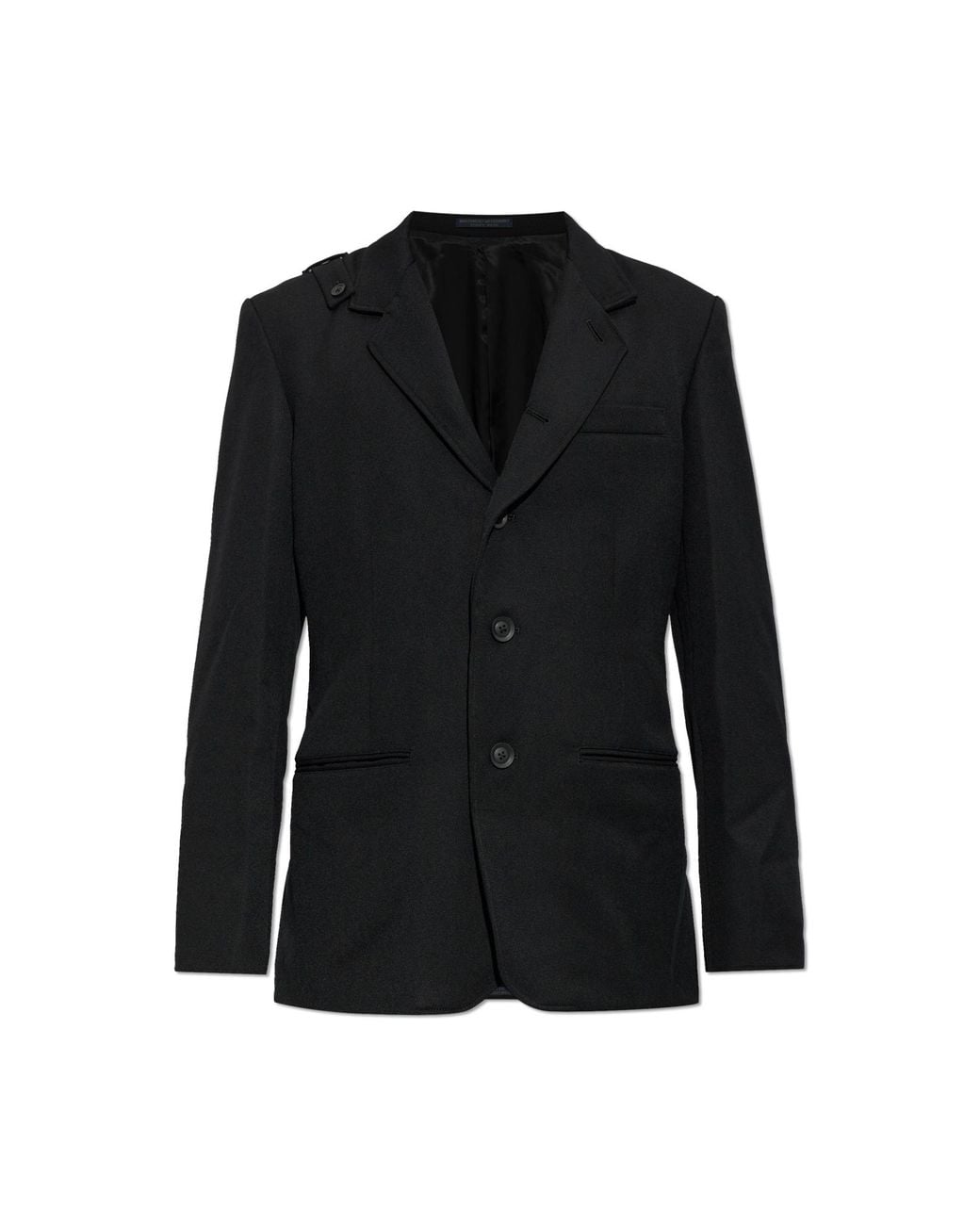 Yohji Yamamoto Black Wool Blazer With Single Vent for men