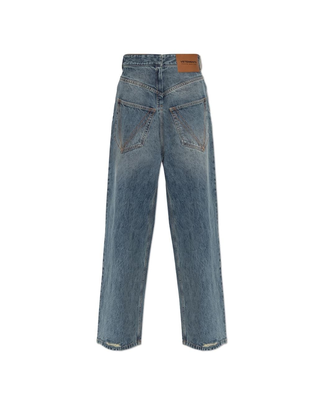 Vetements Blue Jeans With A Vintage Effect