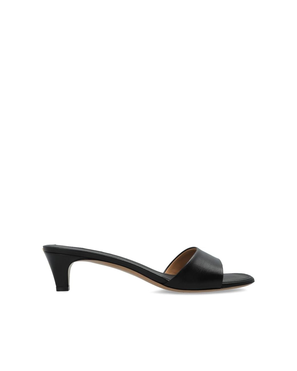 Ferragamo White Heeled Mules "Tatiana"