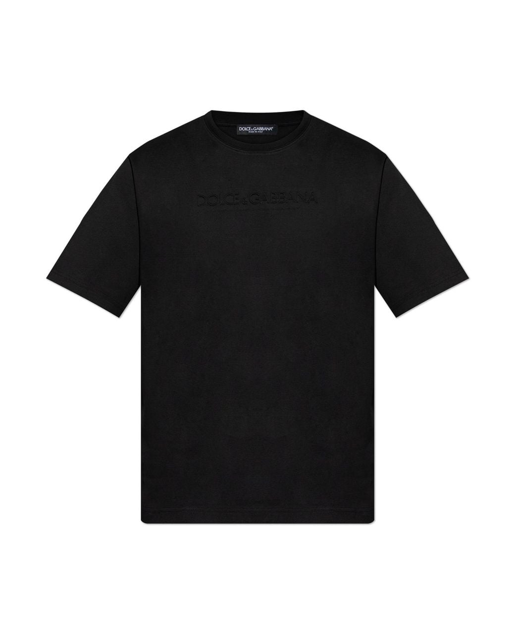 Dolce & Gabbana Black T-Shirt With Logo for men