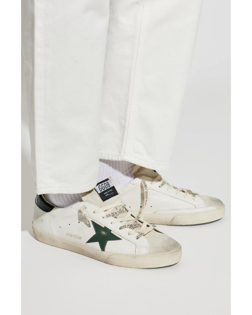 Golden Goose Deluxe Brand White 'Super-Star Classic With List' Sports Shoes for men
