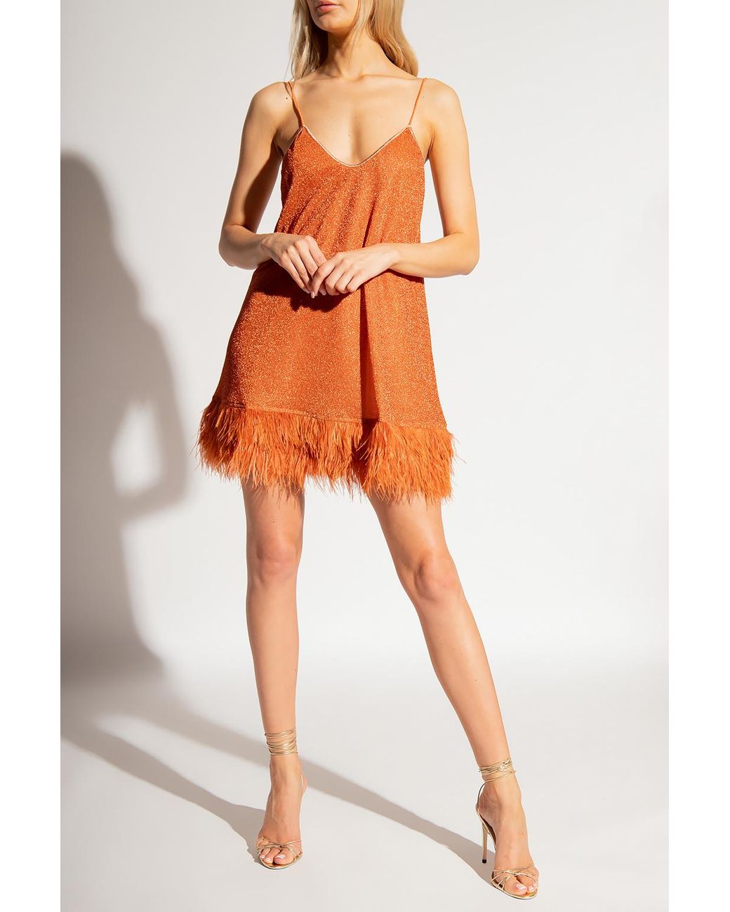 Oséree Slip Dress in Orange Lyst