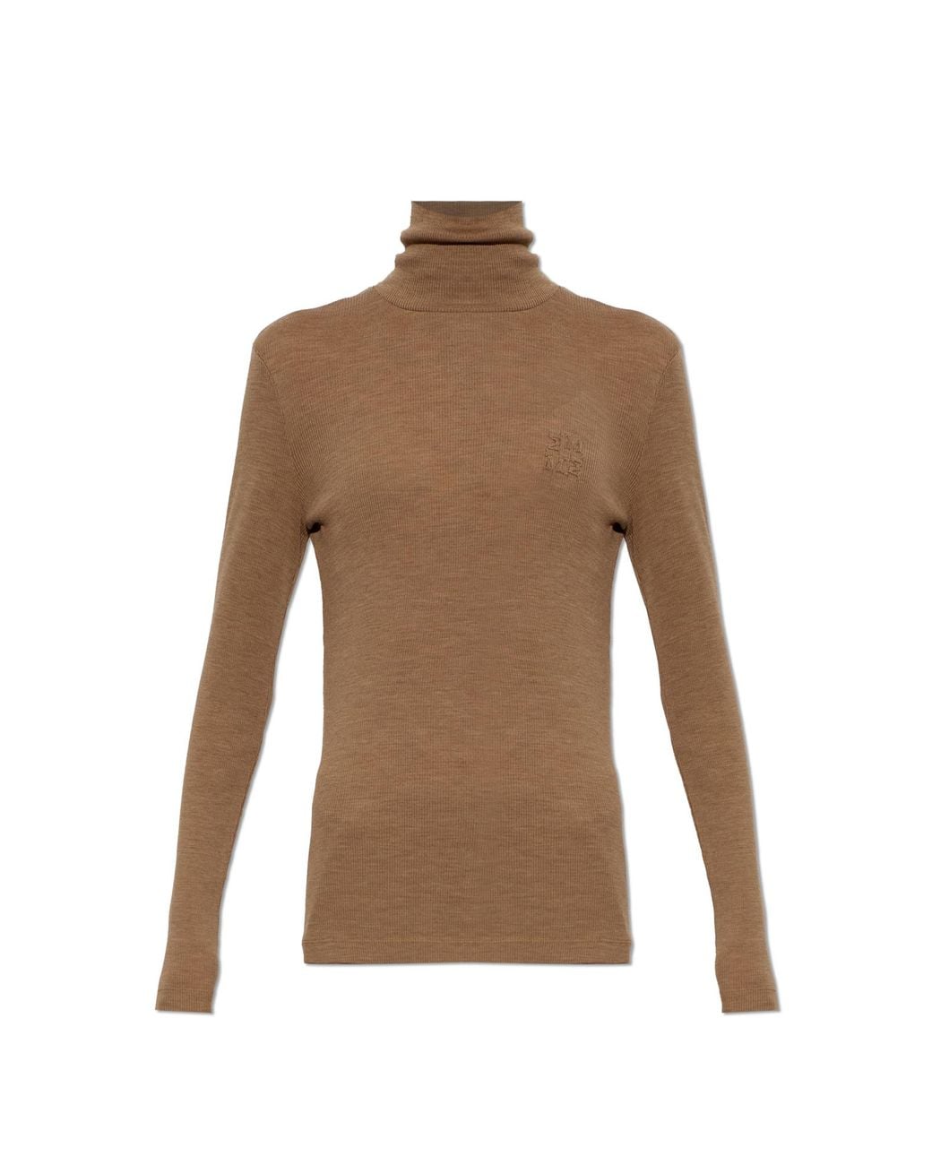 Max Mara Brown Wool Turtleneck Sweater 'Cono'