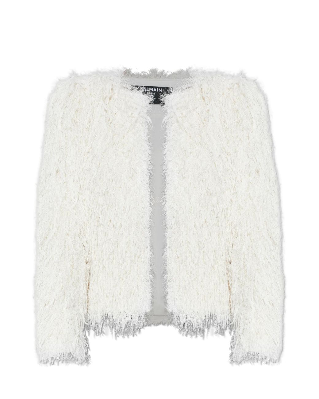 Balmain White Jacket With Lurex Thread