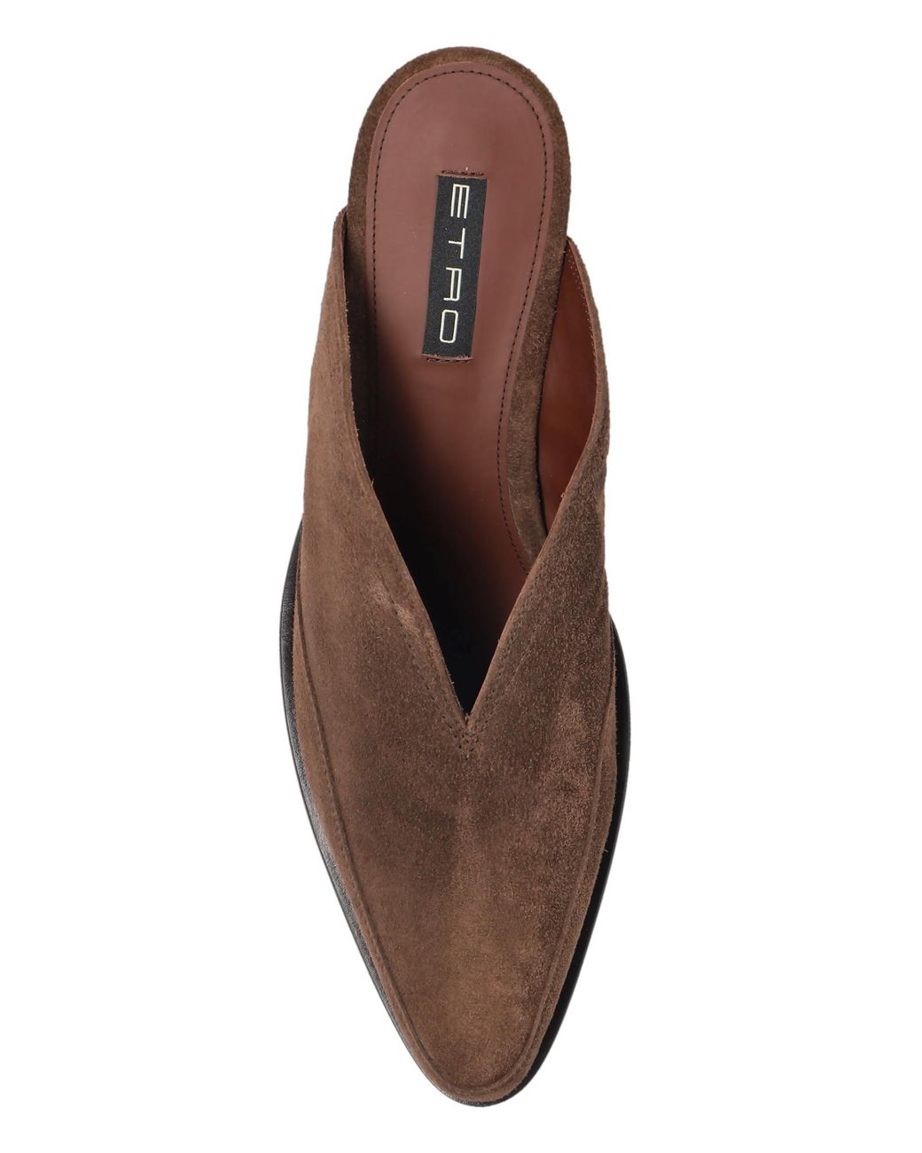 Etro Brown Suede Heeled Mules