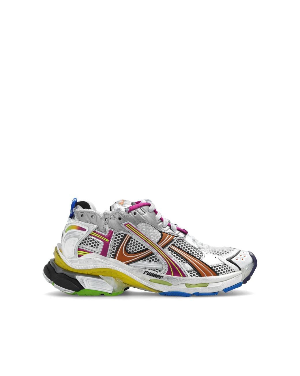 Balenciaga White 'Runner' Lace-Up Trainers for men
