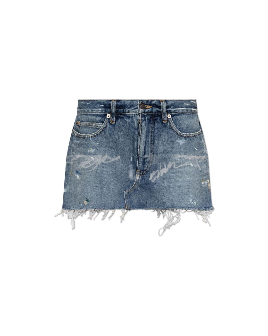 Balenciaga Blue Jeans Shorts With A Vintage Effect
