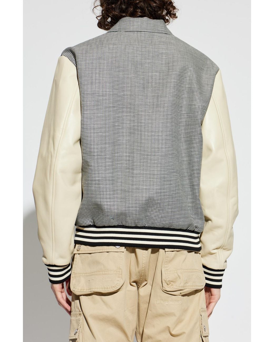 DSquared² Natural Houndstooth Pattern Jacket for men