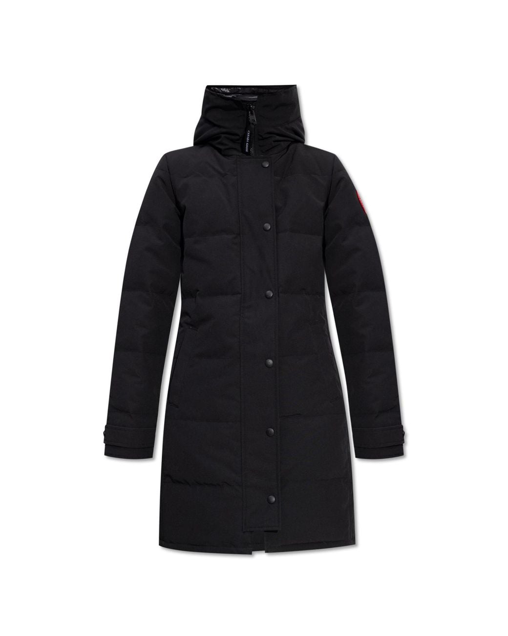 Canada Goose Black Thigh-Length Padded Parka Jacket