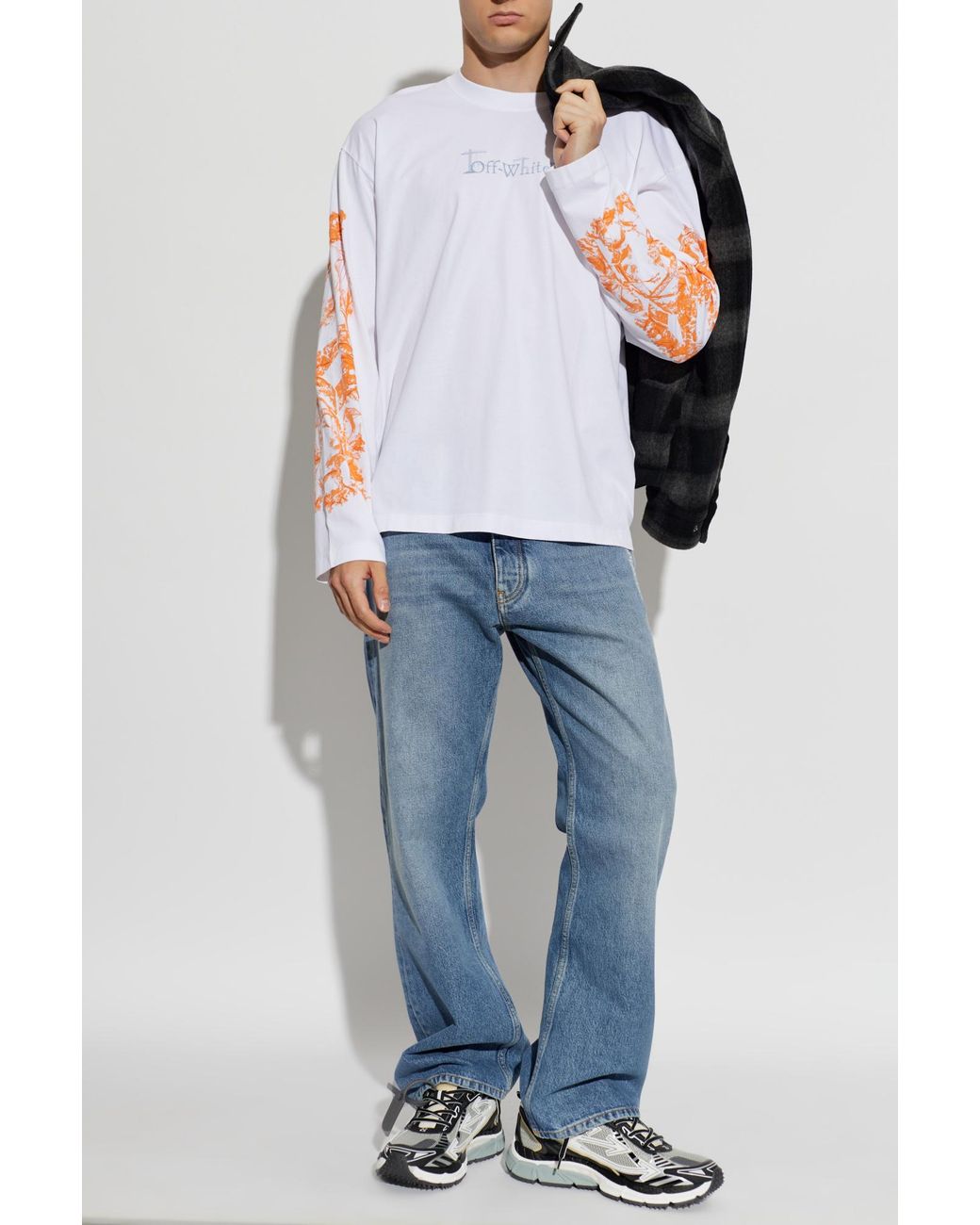 Off-White c/o Virgil Abloh White Long Sleeve T-Shirt for men