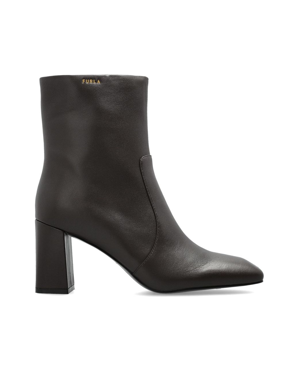 Furla Natural 'Solid' Heeled Ankle Boots