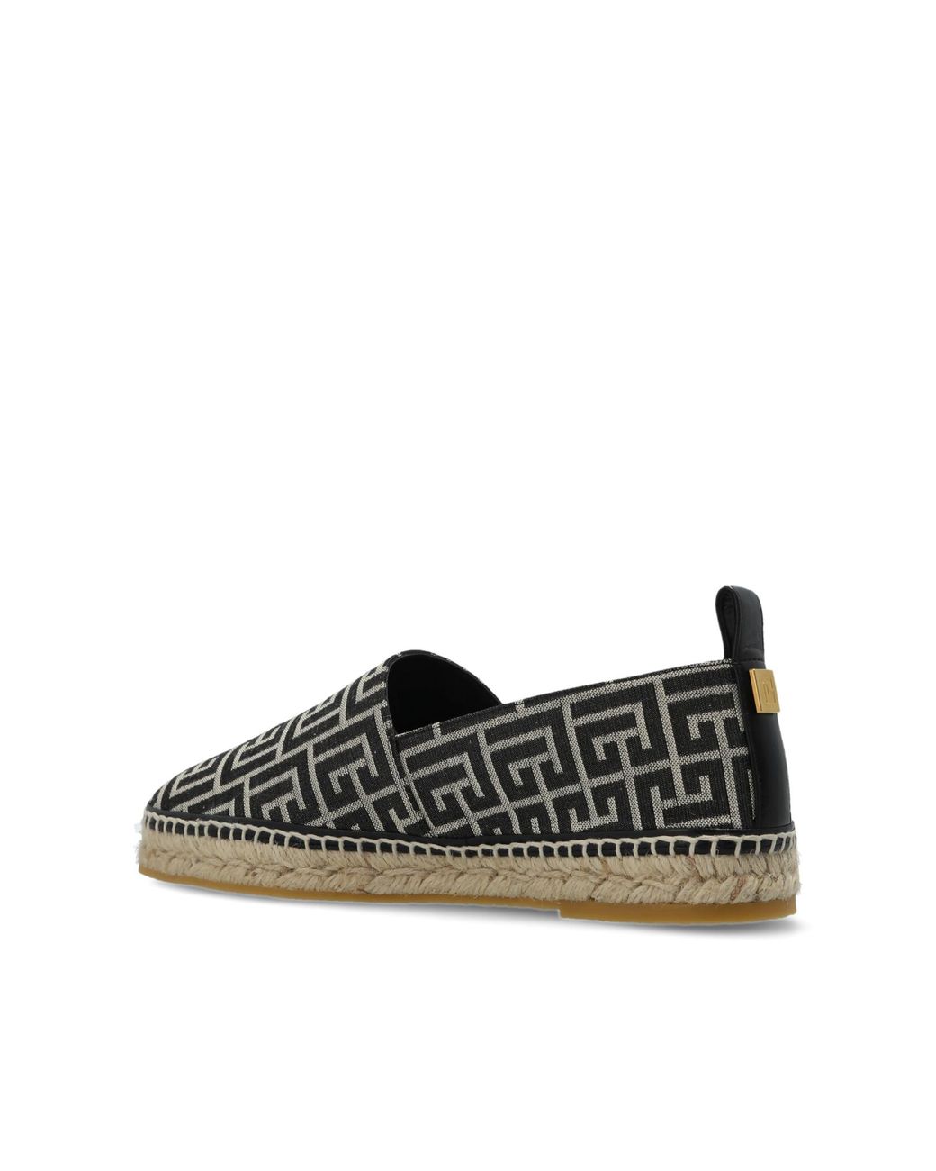 Balmain Black Espadrilles With Monogram for men