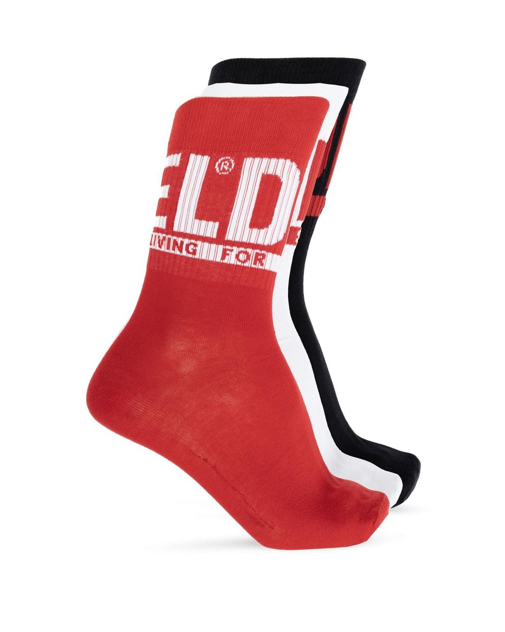 DIESEL Red Three-Pack Of Socks 'Skm-Ray-Threepack' for men