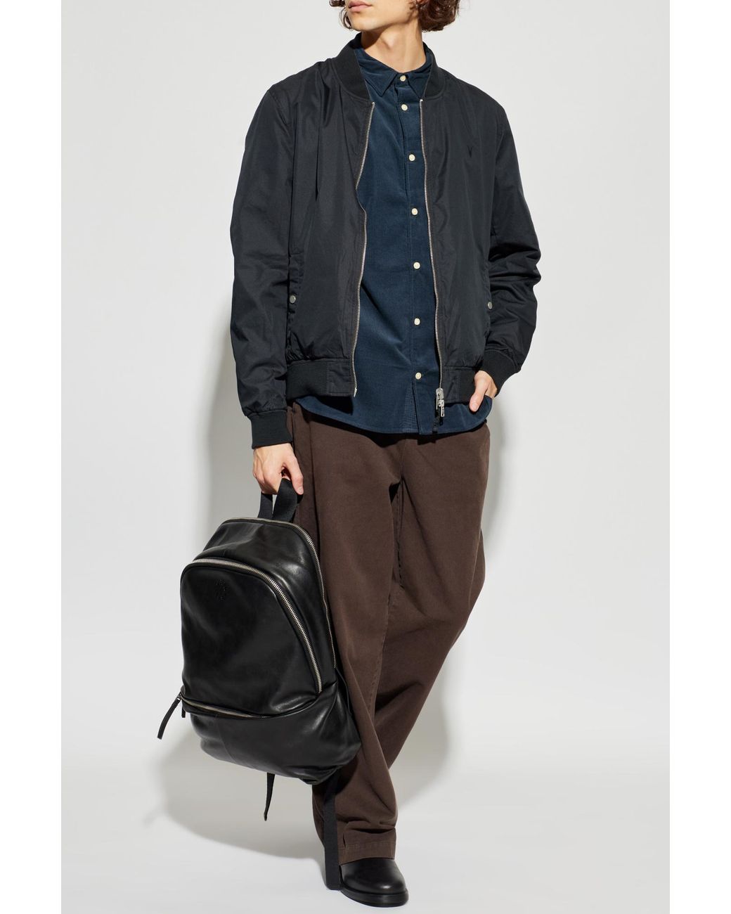 AllSaints Blue Birchwood Corduroy Shirt for men