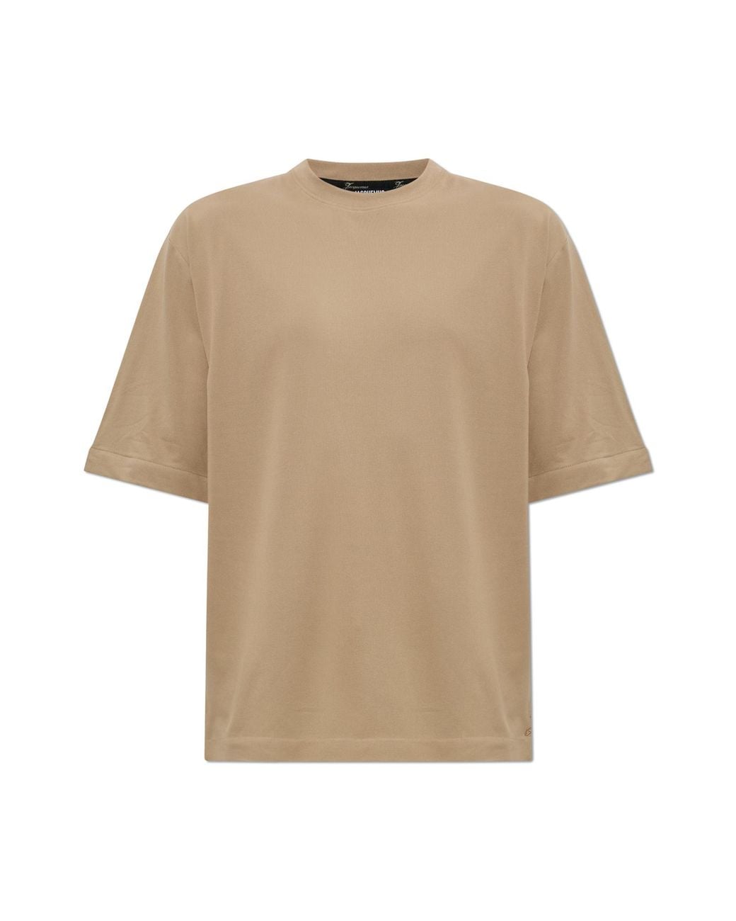 Jacquemus Natural Oversized 'Rond Carre' T-Shirt for men