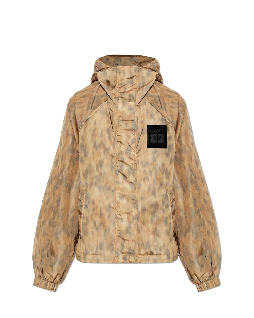Ganni Natural Lightweight Jacket With Hood